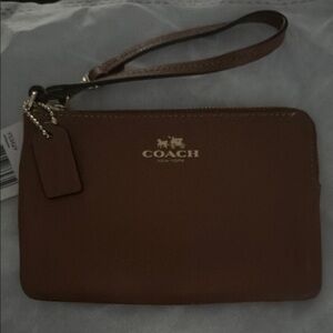 Coach Brown Wristlet - Brand New with Tags